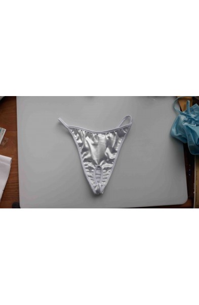 Sexy of Hollywood - Satin Crotchless Thong Panty