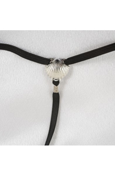 Song of the Ocean - Silver Seashell Crotchless G-String Jewelry