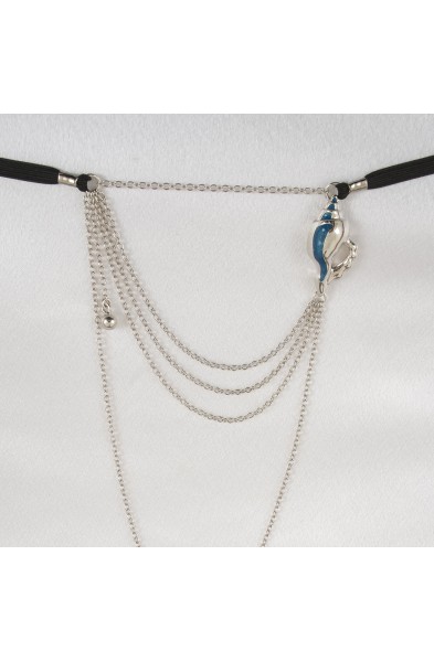 Song of the Ocean - Silver Seashell Crotchless G-String Jewelry
