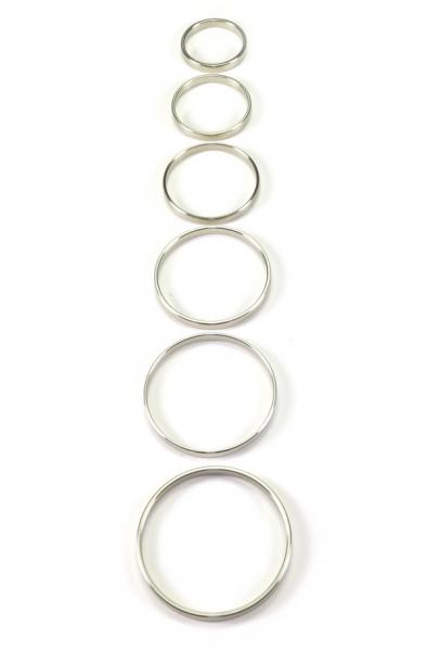 Stainless Steel Solid Cock Ring, 5 mm. wide (6 sizes)