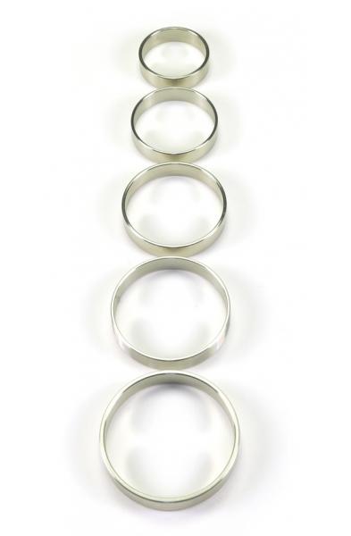 Stainless Steel Solid Cock Ring, 10 mm. wide (5 sizes)