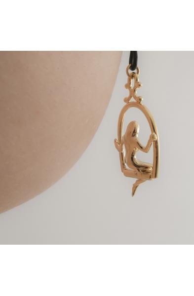 Tender is the Night - Women's Non-Piercing Woman Trapeze Gold Nipple Rings