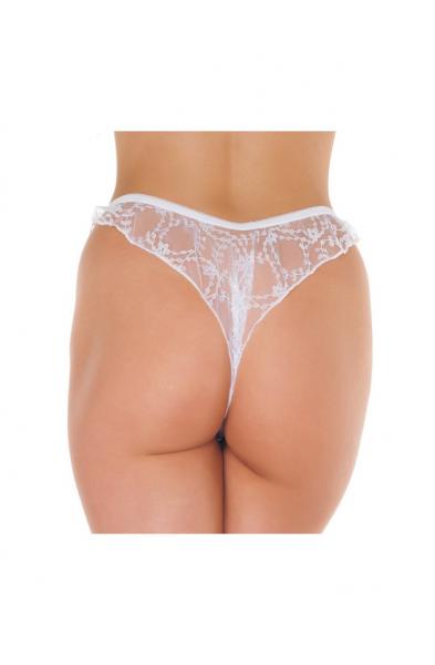 Tender - Sheer Lace Crotchless Panty