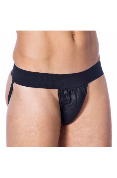 The First Shoot - Leather Backless Underwear