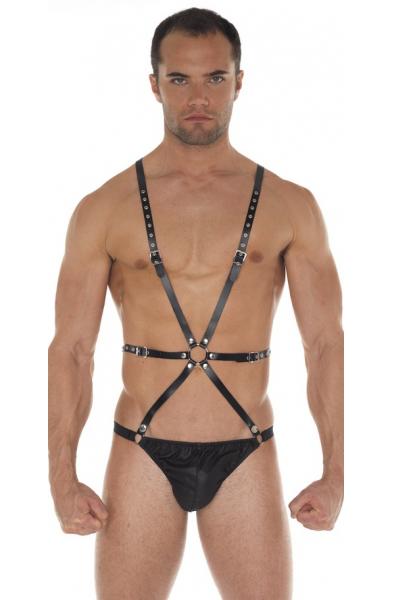The Plume - Leather String Body Harness with Buckle Straps