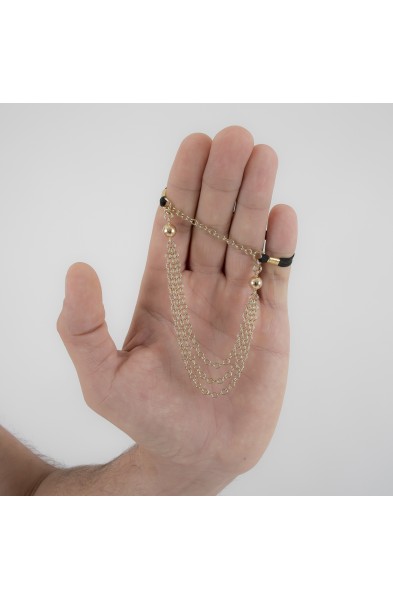 The Sheik - Penis Jewelry With Draped Gold Testicle Chains
