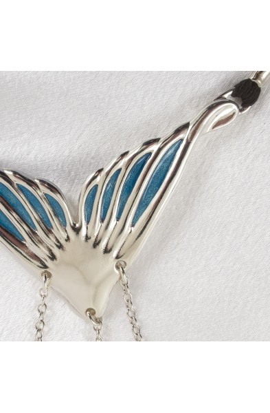 Thetis - Silver Vagina G-String with Mermaid Charm