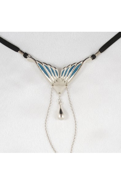 Thetis - Silver Vagina G-String with Mermaid Charm
