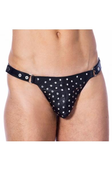 Three Days of Dominance - Leather Rivet Thong