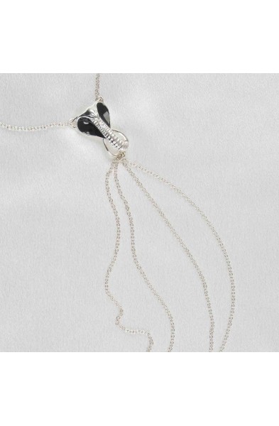 Uto - Silver Breast and Nipple Necklace with Cobra Charm