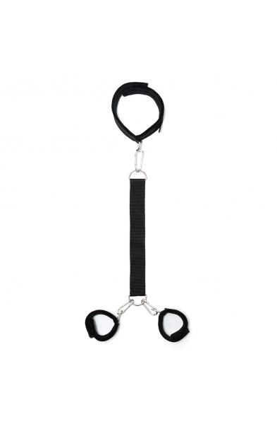 Velcro Collar with Strap and Handcuffs