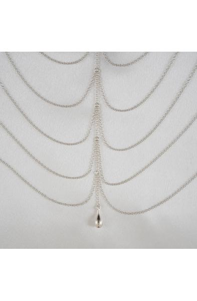 We Found Love - Women's Draping Silver Chains Breast Chain with Pendant
