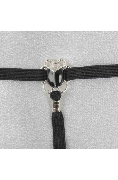 Winged Aset - Silver Vaginal Jewelry with Egyptian Goddess Charm
