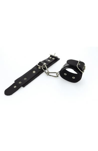 Wrist Cuffs With D-Rings and Carabiner Hooks (Wide) - 7615