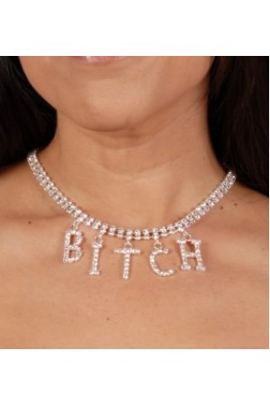 Bitch Crystal Necklace