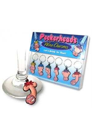 Pecker Head Wine Charms