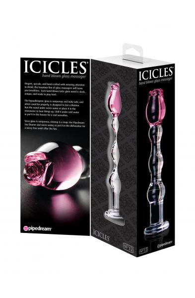 Icicles No. 12 - Clear / Pink