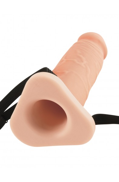 Fantasy X-Tensions 8-Inch Silicone Hollow  Extension - Flesh