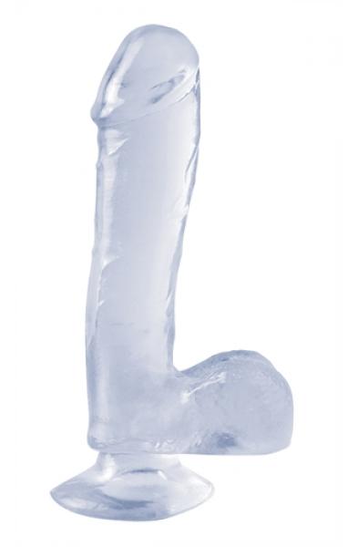 Basix Rubber Works - 7.5 Inch Dong With Suction Cup - Clear