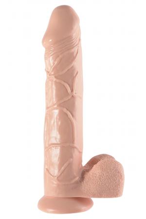 Basix Rubber Works 12 Inch Mega Dildo - Flesh