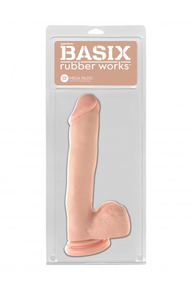 Basix Rubber Works 12 Inch Mega Dildo - Flesh