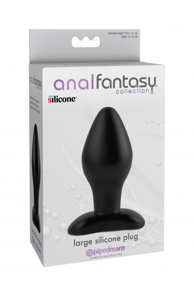 Anal Fantasy Collection Large Silicone Plug - Black