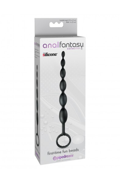 Anal Fantasy Collection First Time Fun Beads - Black