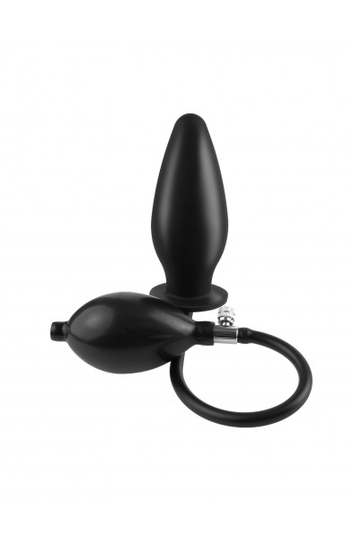 Anal Fantasy Collection Inflatable Silicone Plug - Black