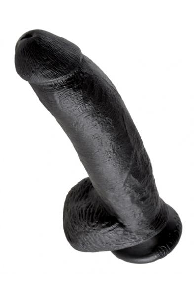 King Cock 9-Inch Cock With Balls - Black