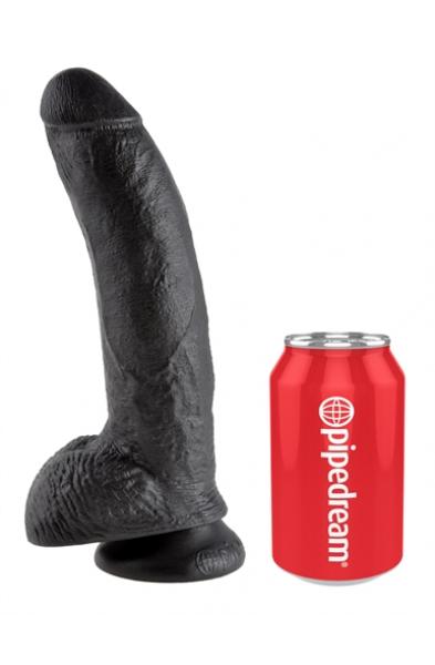 King Cock 9-Inch Cock With Balls - Black