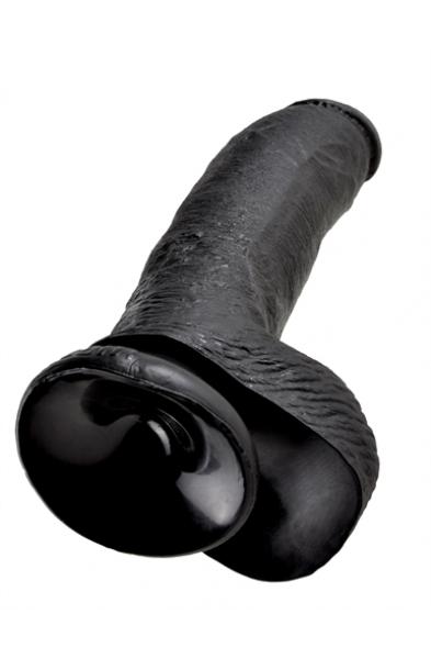 King Cock 9-Inch Cock With Balls - Black