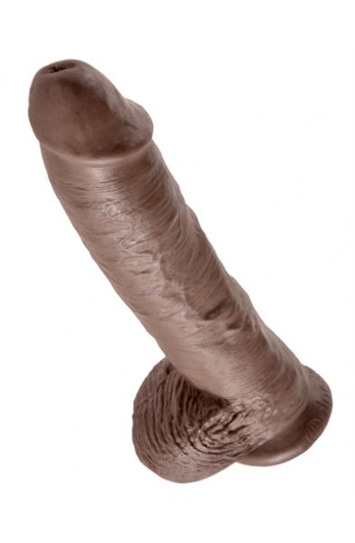 King Cock 10-Inch Cock With Balls - Brown