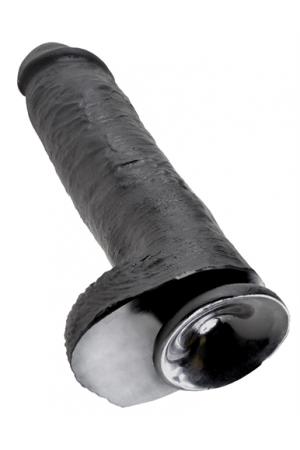 King Cock 11 Inch With Balls - Black