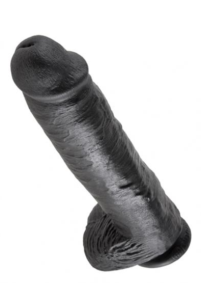 King Cock 11 Inch With Balls - Black