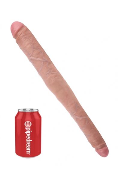 King Cock 16 Inch Tapered Double Dildo - Flesh