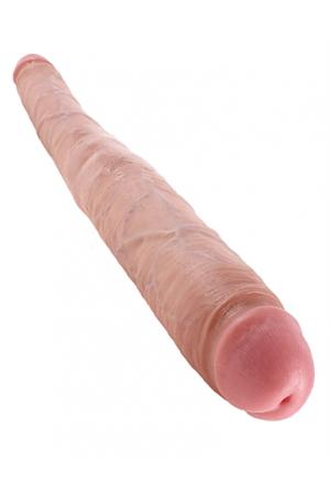 King Cock 16 Inch Tapered Double Dildo - Flesh