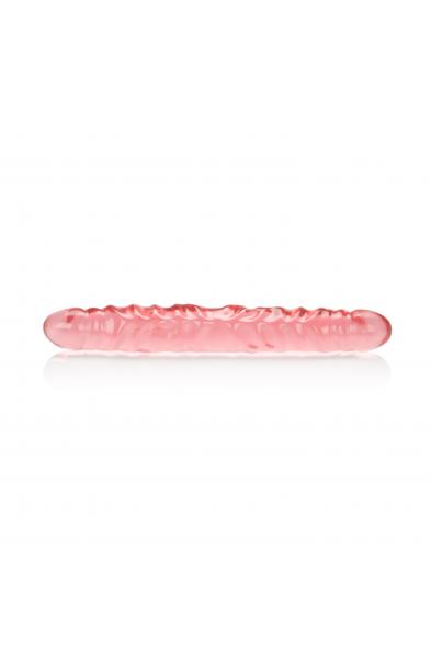 Translucence 12 Inches Veined Double Dong - Pink