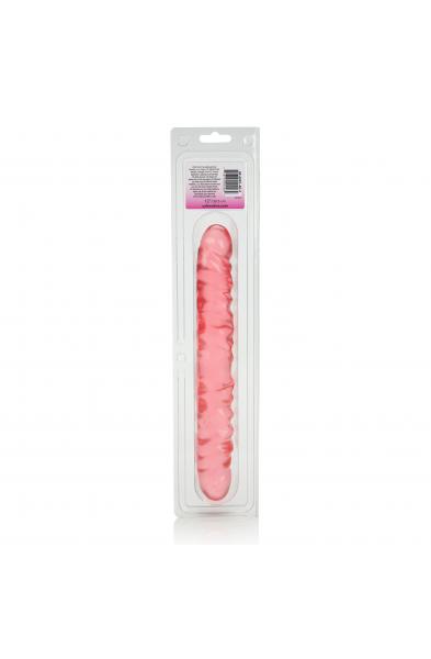 Translucence 12 Inches Veined Double Dong - Pink