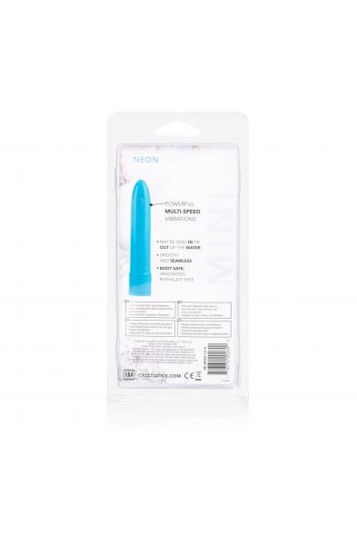 Mini Neon Multi-Speed Vibe 4.5 Inches - Blue