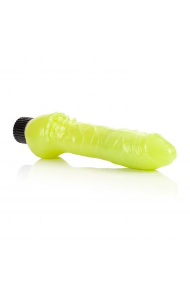 Glow-in-the-Dark Jelly Penis Vibe 7 Inches - Green