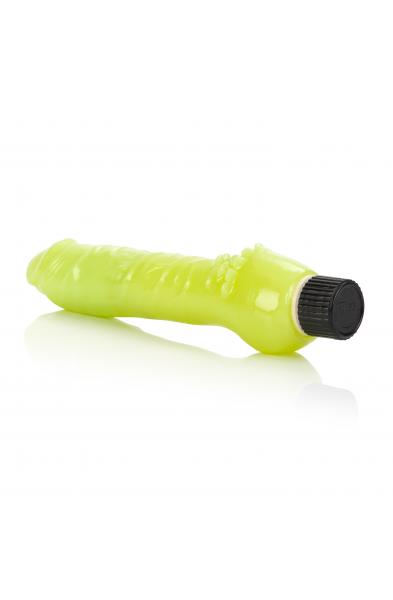 Glow-in-the-Dark Jelly Penis Vibe 7 Inches - Green