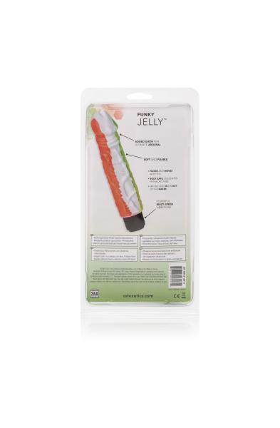 Funky Jelly Vibe 8 Inches - Orange/green