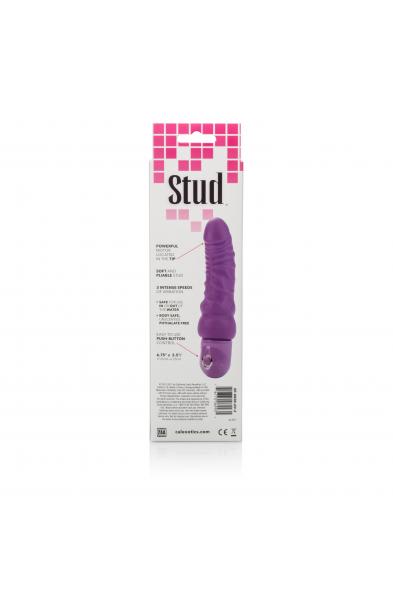 Waterproof Power Stud Curvy Dong - Purple