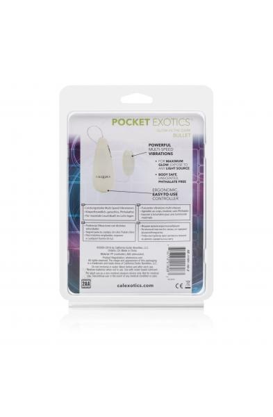 Glow-in-the-Dark Pocket Exotics Vibrating Glowing Bullet