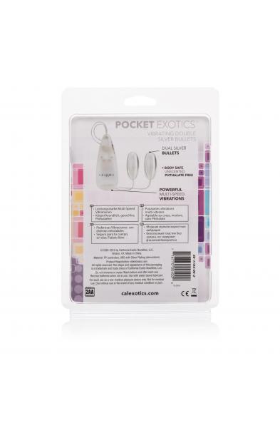 Pocket Exotics Vibrating Double Silver Bullets