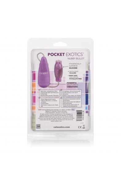 Silicone Slims Vibrating Nubby Bullet - Purple