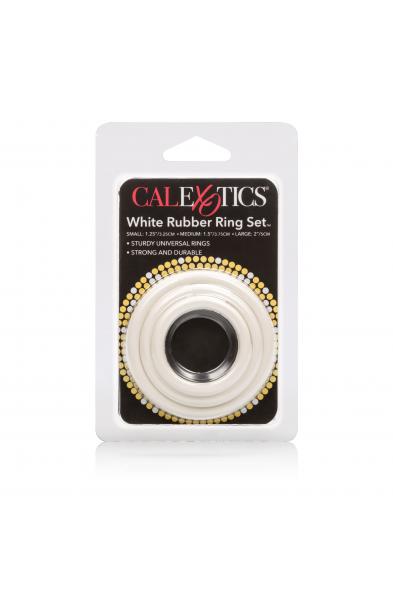 Rubber Ring 3 Piece Set - White
