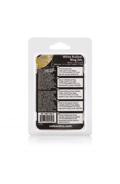 Rubber Ring 3 Piece Set - White