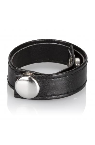 Leather Black 3-Snap Ring