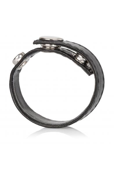 Leather Black 3-Snap Ring